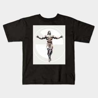 a low poly man with arms outstretched Kids T-Shirt
